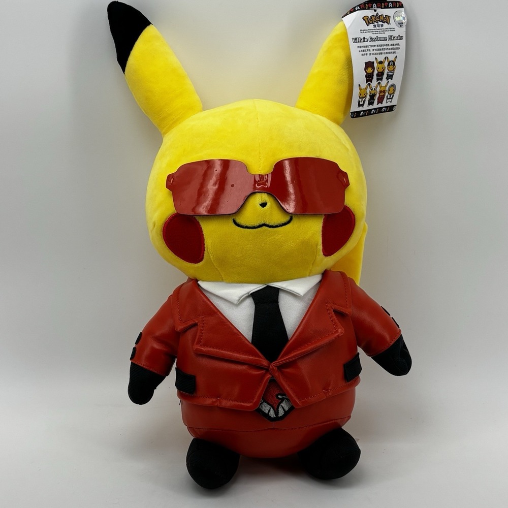 Pokemon Center: Team Flare Pikachu Boss Mascot Plush - Japanese w/Tags NEW!!!
